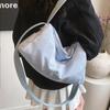 Solid Color Texture Simple Large Capacity Leisure Bag 2025 New Versatile Shoulder Messenger Bag Tote Bag
