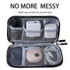 Double-Layer Storage Bag - Multi-Compartment Headphone Cable Organizer, Ideal for Travel and Everyday Use,Compartmentalized Bag