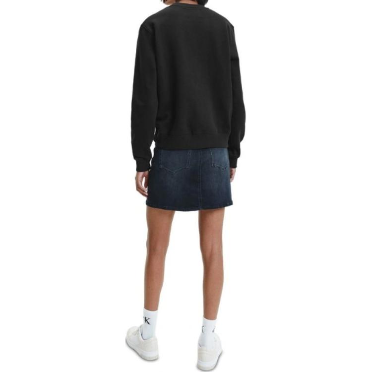 Calvin Klein Solid Logo Print Crewneck Sweatshirt Men tops Black 40GC200-001