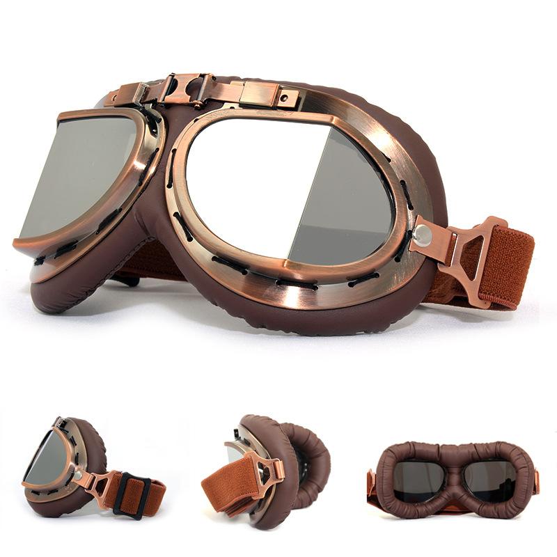 Retro Harley Bronze Goggles Motorcycle Helmet Eye Protection Outdoor Windproof Sandproof Off-road Riding Glasses