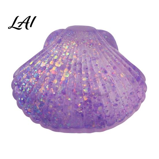 Portable Stress Reliever Mini Glitter Shell Squeeze Toy Relief Sugar Ball TPR Fidget Soft Stretchy Transparent Ocean Sensory Toy Relaxation