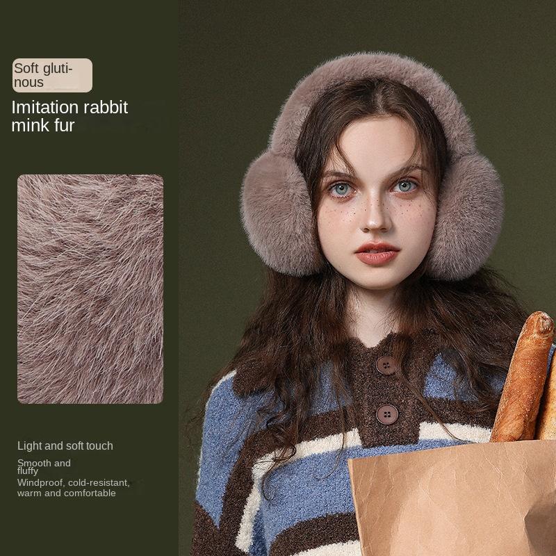 Soft Plush Ear Warmer Winter Warm Earmuffs for Women Men Fashion Solid Color Earflap Outdoor Cold Protection Ear-Muffs Ear Cover