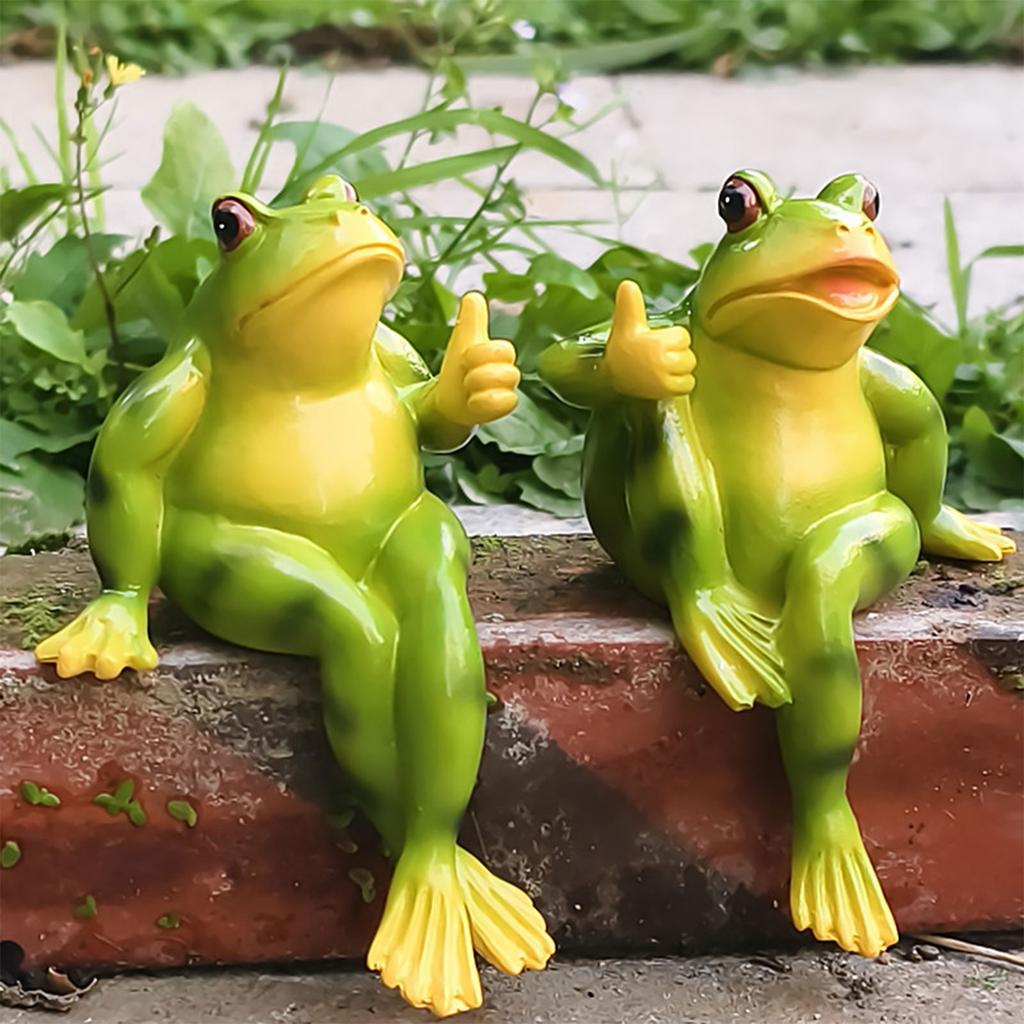 Frogs Statues Pot Huggers Decorations for Plant,Miniature Frogs Figurine Garden Decors Outdoor Plant Hangers Decors