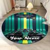 Custom Name Fernando Alonso Printed Round Rug Carpet Chair Rug Area Rug Entryway Doormats,for Office Chair Living Room Bedroom Kitchen Room.