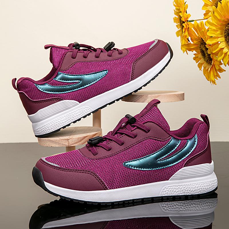 Spring and Autumn Ladies Daily Women's Shoes Casual Sports Old Fashion Breathable Flat Bottom Running Light Travel Sneakers
