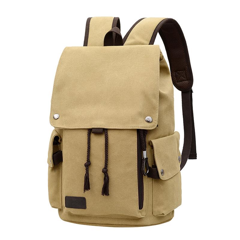 Schoolbag Men's Backpack Casual Simple Backpack Cloth Bag Junior High School Student School Bag Large Capacity Travel Computer Bag