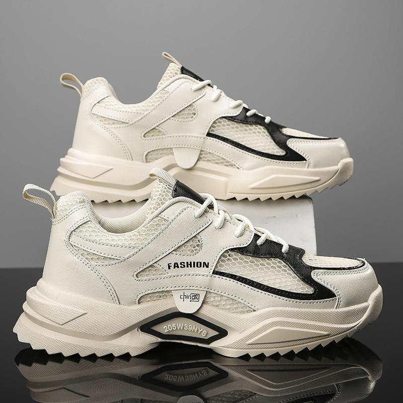

Mens Sports Shoes Casual Running Shoes Breathable Mesh Shoes Walking Basketball Sneakers Thick Soled Height Increasing Shoes 36