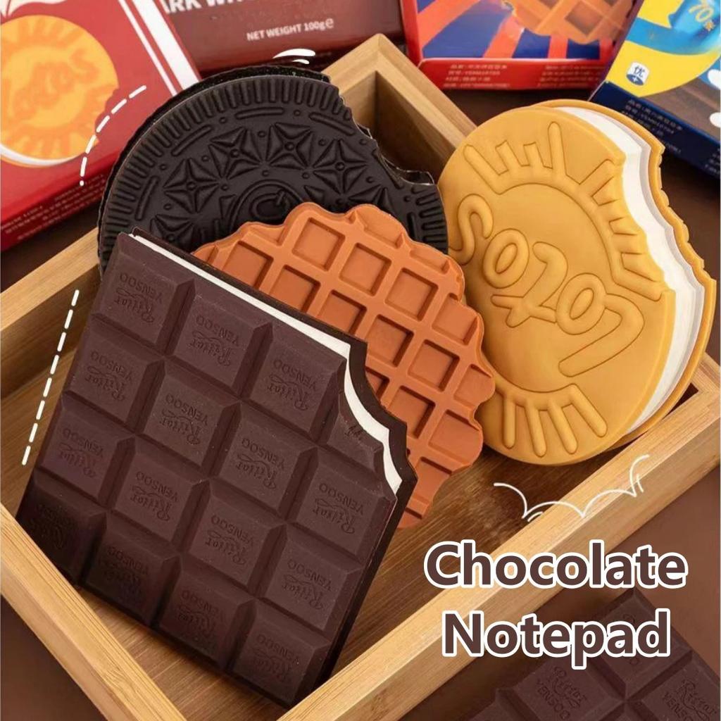 80 Pages/Set Oreo Notepad Simulation Chocolate Cookie Pocket Notepad Portable Notebook Students Stationery Gifts School Supplies