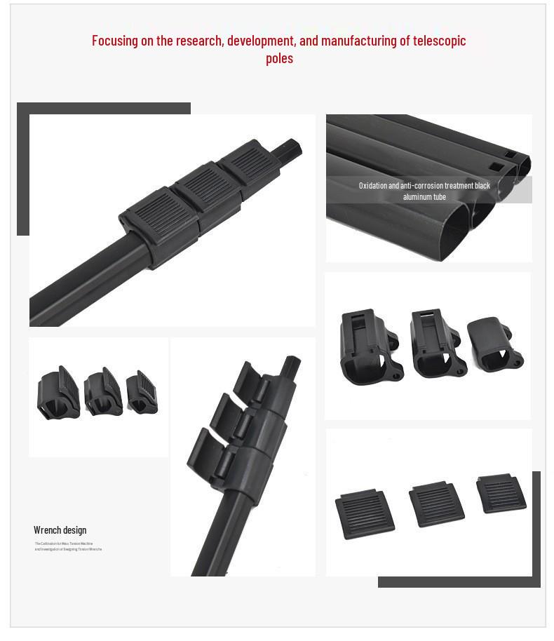 Aluminum Alloy Four-Section Telescopic Extension Pole with Buckle Connection