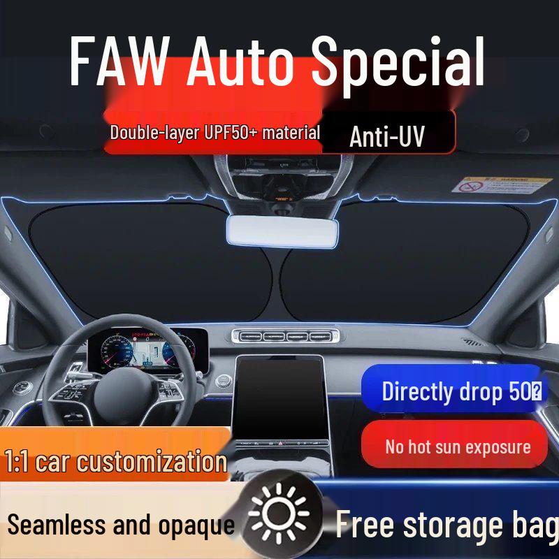 

Compatible Sunshade for FAW Senya Models (S80, R7, M80, R9) & Jiabao Jiefang Kuncheng - Windshield Heat Insulation Protector Weizhi Custom Thick Sunshade