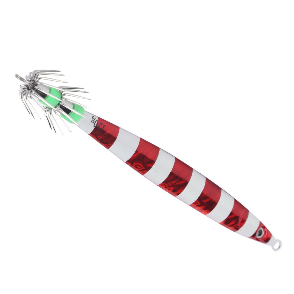 Artificial Baits Fishing Metal Lure Luminous Squid Jigs Lifelike Swimbait with Hook
