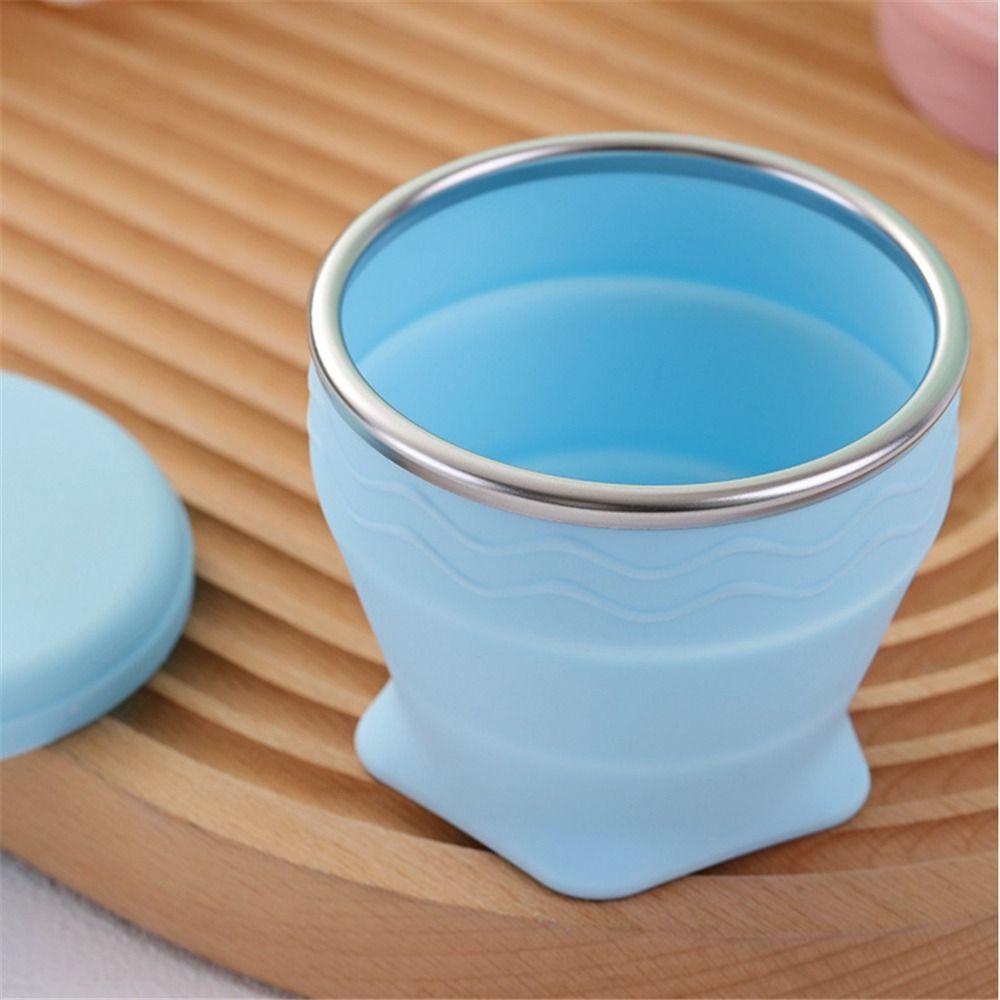 200ml Foldable Silicone Cup Silicone Drinking Mug New Portable Drinking Cup  Camping