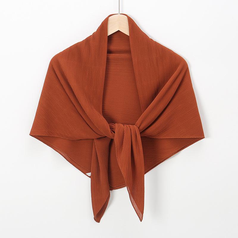 Hotsäljande 100 cm skrynklig chiffongscarf: Snygg veckad sjal & mångsidig gasbindehuvudduk