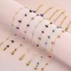 New Arrival Delicate Tarnish Free Titanium Steel Healing Rose Quartz Gravel Charm Thin Bracelet Summer Girl Crystal Jewelry