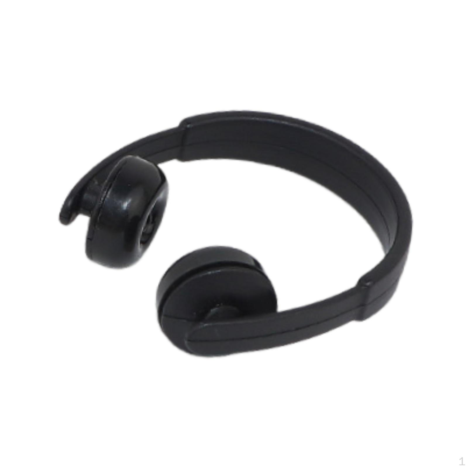 

BJD Doll Headphones Decoration DIY Dressing up Stylish Lightweight Pretend Play Miniature Headset чёрный