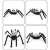 Sound Sensor Activated Walking Scary Doll Face Spiders With Glowing For Halloween Party And Haunting House Decoration