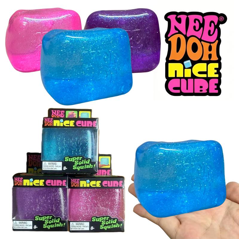 Activating Toys Schylling Glitter Cube Maltose Ice Cube Soft Squeeze Slow Rebound Sensory Fidget Toy Stress Relief Relax Toy