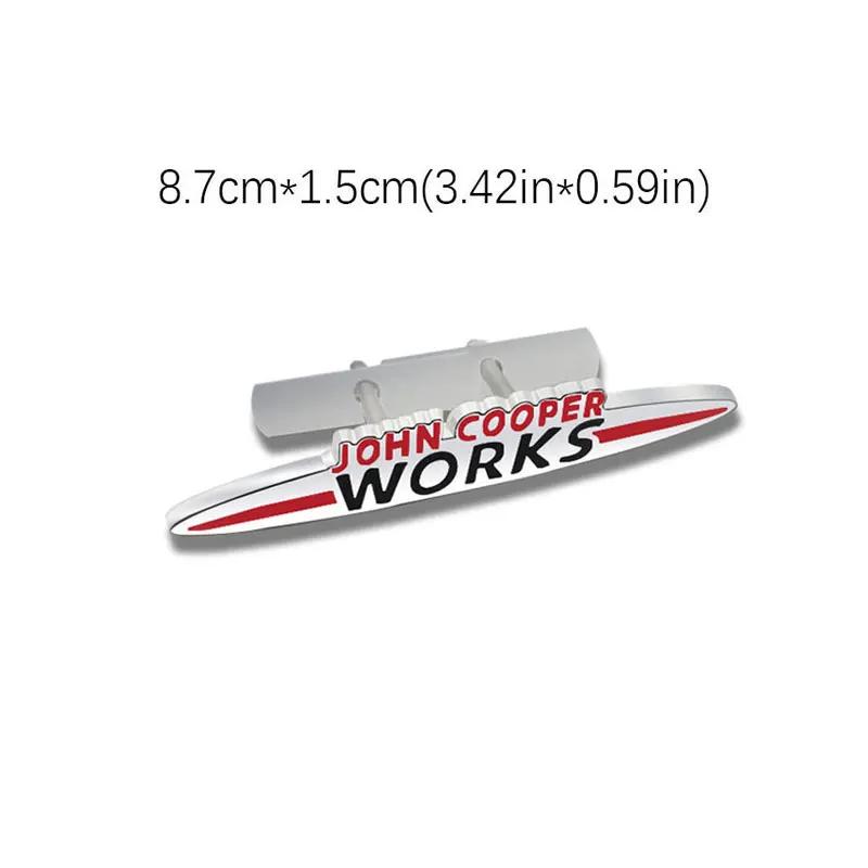 Pegatina de coche de letras originales JOHN COOPER WORKS para MINI JCW calcomanía decorativa tridimensional con logo para parrilla delantera de carrocería modificada