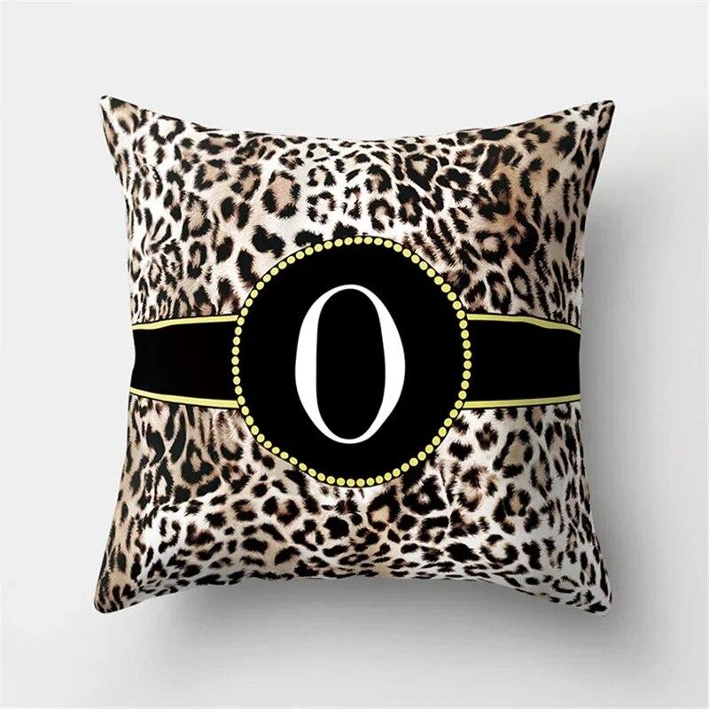 45x45cm Kissenbezug mit Leopardenmuster und 26 Buchstaben, bequemer Kissenbezug für Sofa, Stuhl, Bett, sexy Party, Hoteldekor, Wohnkultur, Kissenbezug