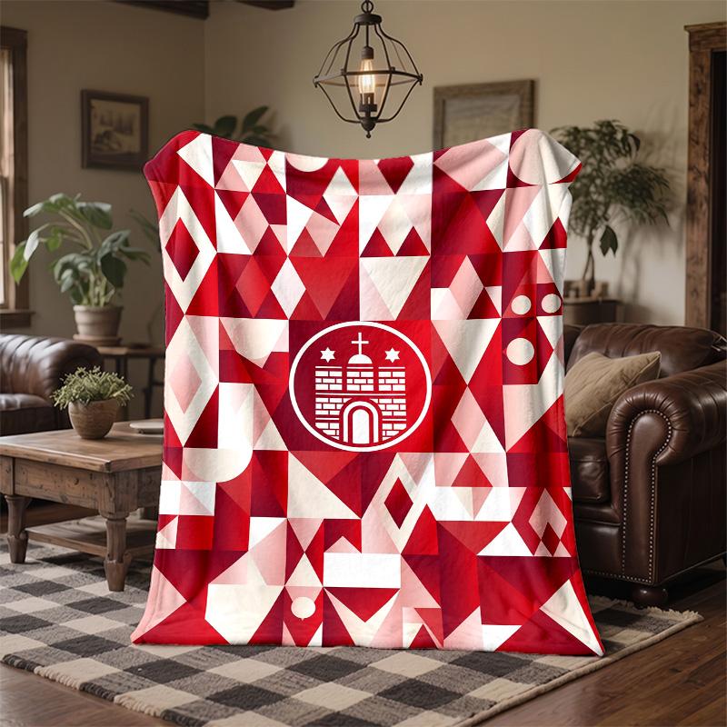 FC St. Pauli Football Print Flannel Blanket Soft Warm Sofa Bed Throw Blanket For Home Office Bedroom