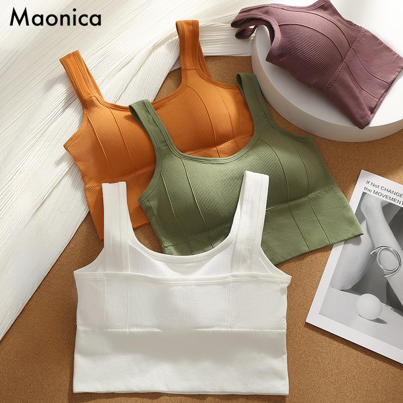 Women's Wide Shoulder Tank Tops Women's Seamless Sports Bra Yoga Bottoming Bra Wireless Underwear