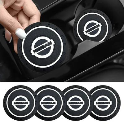 1/2 Stück Auto Auto Wasserbecher-Schlitz Anti-Rutsch-Matte Wasserbecher Flaschenhalter Matte Für Nissan X-trail Qashqai Note Juke Sentra Patrol Leaf