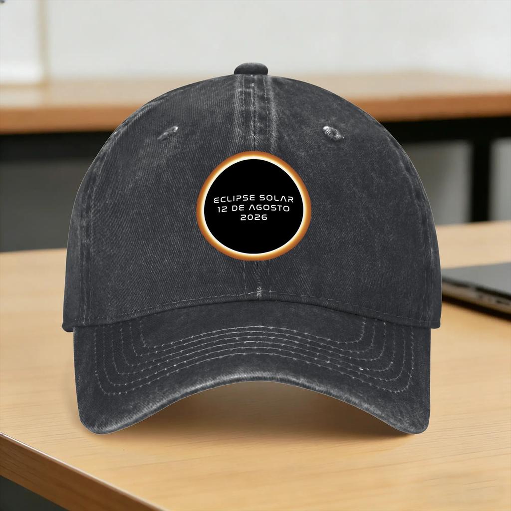 Spain Total Solar Eclipse Casual Baseball Cap For Women Unisex Summer Hunting Camping Trucker Trendy Hot Sale Baseball Caps