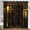 Tende Libreria Libreria Vintage Stampate Digitalmente 3D Soggiorno Camera da Letto Retrò Biblioteca Tende per Finestre Decorazione Casa Personalizzato