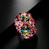Exaggerated Geometric Ring - High-end  Trendy  Versatile  Full Diamond Hand Jewelry - Women's Accessories