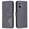 BINFEN COLOR For OnePlus Nord CE4 Lite 5G/Oppo K12x 5G (China) Phone Cases Wallet Stand Geometry Imprinted Leather Cover