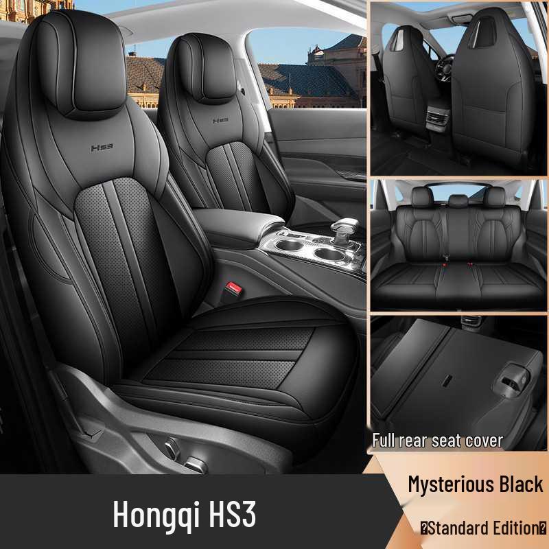 Hongqi HS3 Full Coverage Leather Car Seat Cushion Cover for Five-Seaters Include model year