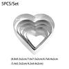 Love Heart Stainless Steel Cookie Cutter Mould DIY Wave Heart Shape Biscuit Mold Fondant Pastry Cake Decorating Baking Tool