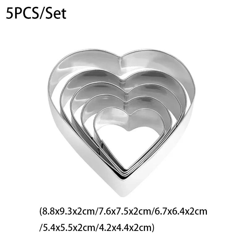 Love Heart Stainless Steel Cookie Cutter Mould DIY Wave Heart Shape Biscuit Mold Fondant Pastry Cake Decorating Baking Tool