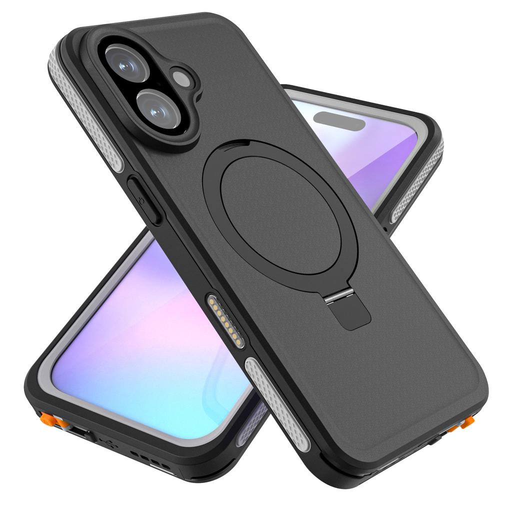 REDPEPPER For iPhone 17 IP68 Waterproof Case Compatible with MagSafe Kickstand Phone Back Cover