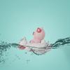 Children'S Water Playing Chain Rabbit Cute Pig Swimming Circle Clockwork Rowing Baby Bathroom Shower Interactive Toy