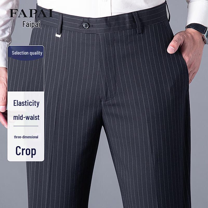 FAPAI Men s Slim-Fit Straight Leg Casual Dress Pants US 9