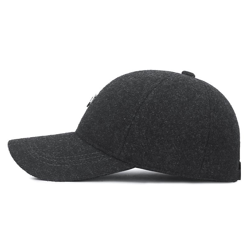 Middle-Aged and Elderly Autumn Winter Cap Men's Outdoor Velvet Thick Cap Ear Protection Cold-Proof Baseball Cap