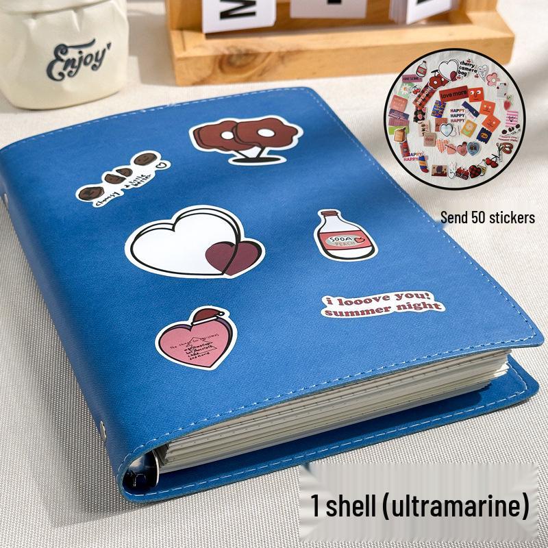 B5/A5 Loose-Leaf Leather Notebook with Removable Buckle - Perfect for Postgraduate Students