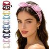 360 Wave Headband Elastic Rabbit Ear Knot Design Hair Wrap Lightweight Hairband Comfortable Secure Fit Boosting Compression Band Breathable
