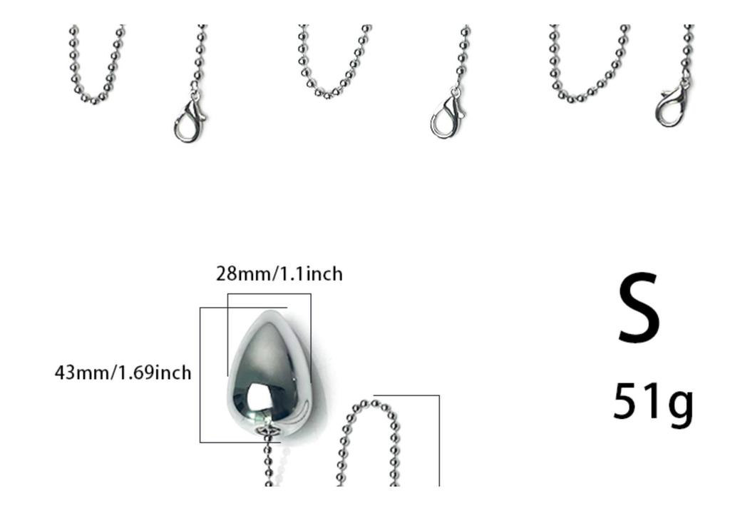 Metallperlen-Analplug-Kette mit Leine für Erwachsene