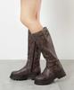 WEGO Platform Long Platform Plus Korean Style Type D Brown Women's Boots, Boots, Shoes, Sizes, Girly, Style, Leg-Lengthening, Enhancer, Gift, Spring,