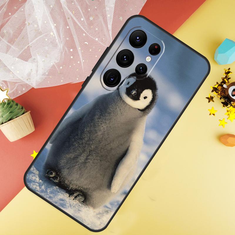 Penguin Snow Arctic Cute Animal Phone Case For Samsung Galaxy S25 S26 Ultra S21 S20 S22 S23 Ultra S10 Plus S24 FE Cover Coque