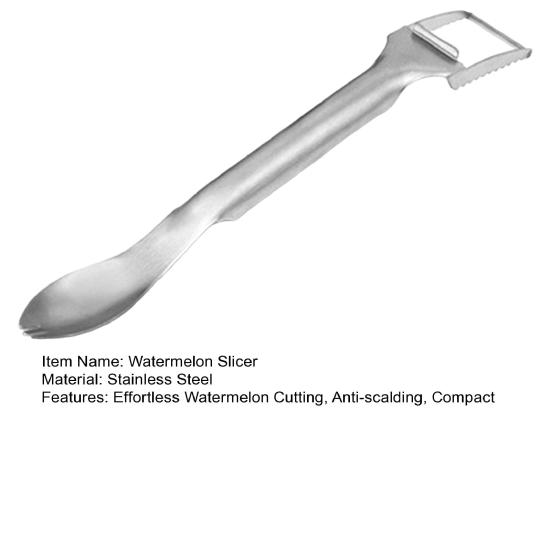 Watermelon Slicer Stainless Steel Fruit Watermelon Fork Slicer Cutter Dual Head Tool for Cubes Melon Pineapple