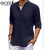 QICED Cotton T-shirt Men's Fashion Loose Shirt Printed Compassionate Shirt