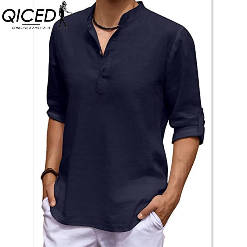 QICED Cotton T-shirt Men's Fashion Loose Shirt Printed Compassionate Shirt