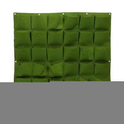 36 Taschen hängen Garten Pflanzung Taschen Outdoor Wand vertikale Begrünung Pflanzer grün