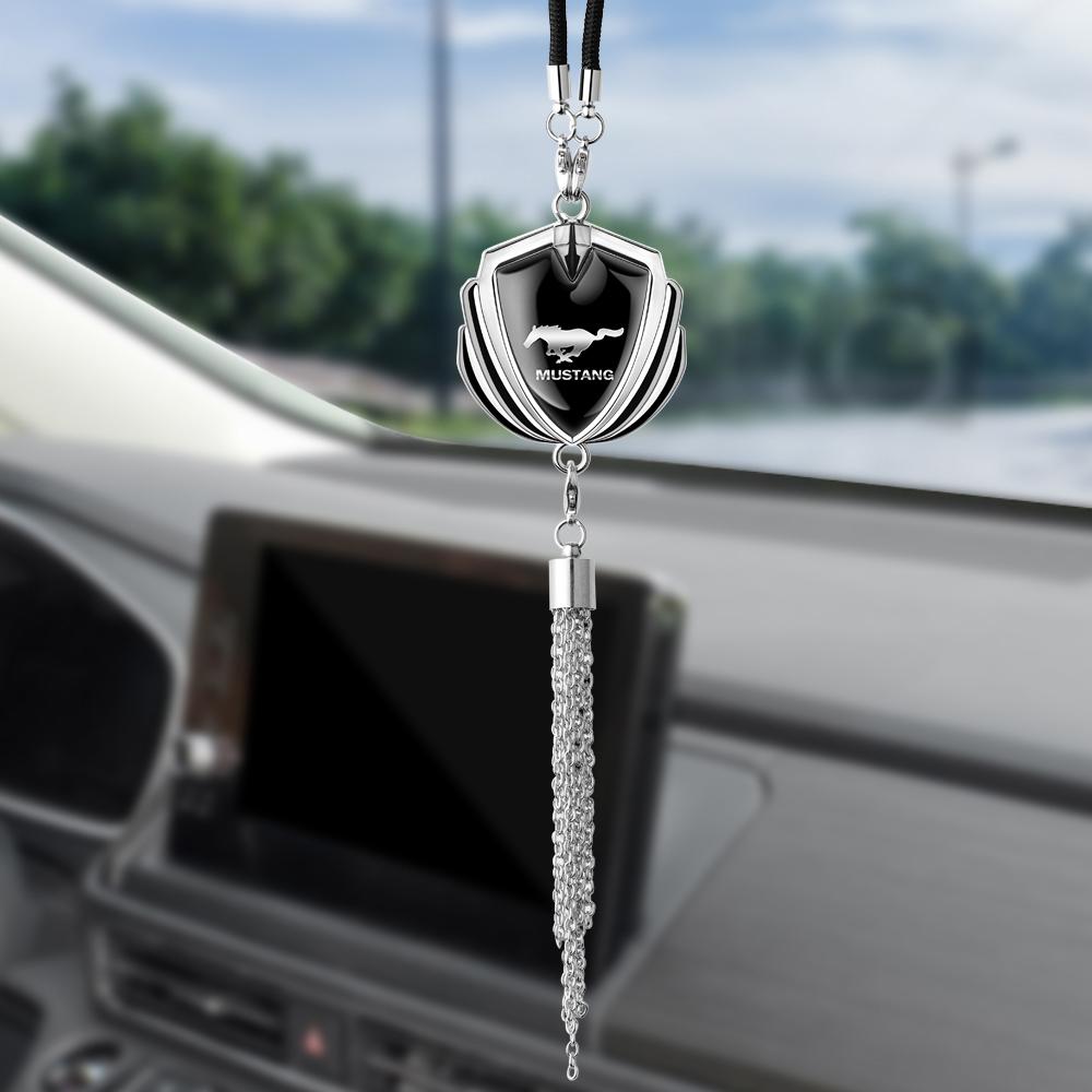 Car Interior Hanging Ornaments Rear View Mirror Pendant For Ford Mondeo Ghia Fusion MAX Mustang Edge Shelby Fiesta Wheel Hubcap