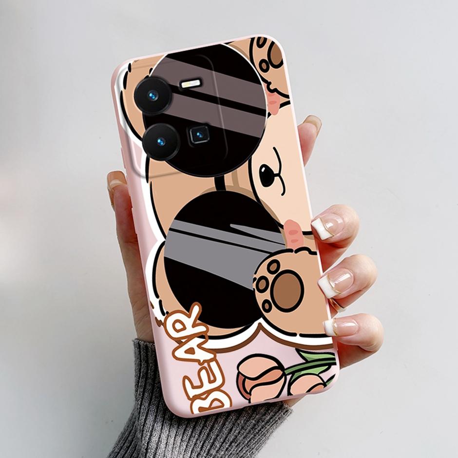 For vivo Y35 4G Protective Case For vivo Y35 4G Fashion Cartoon Phone Cases For vivo Y35 4G Beautiful Painting Back Cover Coque