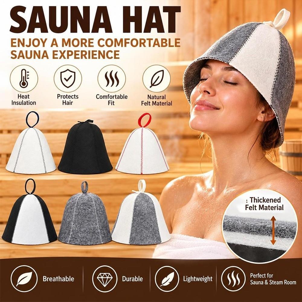 Kalınlaştırılmış Sauna Şapkası Emici Buhar Odası Şapkası Hediyeler Sauna Şapkası Banyo Aksesuarları
