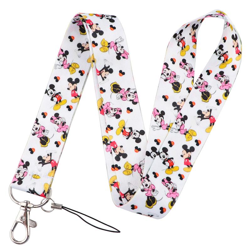 Anime Minnie Mickey Mouse Krkový popruh Šnúrka na kľúče Šnúrka Držiak na ID kartu Šperkové dekorácie Kľúčenka na doplnky Darčeky